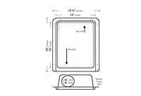 Dimensional Drawing for Downward Exhaust Direction (Model 425)