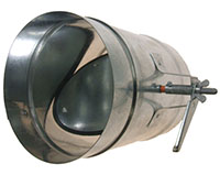 26 Gauge Thickness Mini Saddle Manual Damper Tube Assembly (DTFGAR9 1/4 x 1 1/2)